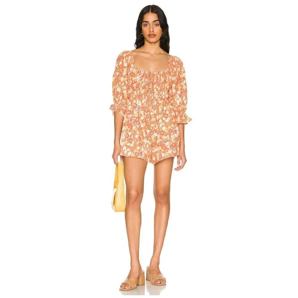 FREE PEOPLE Show Me Love Romper in Original Combo Size X-Small